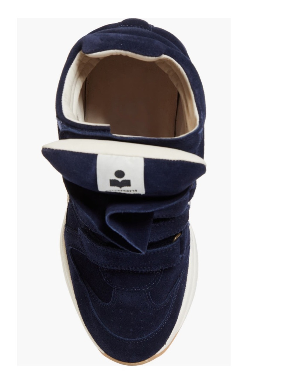 Isabel Marant Balskee Suede Wedge Sneakers with White & Tan Accents - Picture 4 of 9